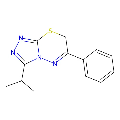 3-Isopropyl-6-phenyl-7H-[1,2,4]triazolo[3,4-b][1,3,4]thiadiazine structure