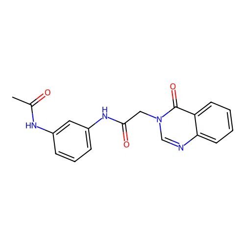 N-[3-(acetylamino)phenyl]-2-(4-oxoquinazolin-3(4H)-yl)acetamide structure