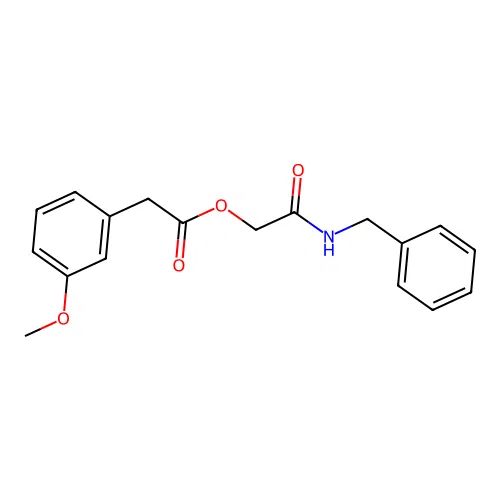 2-(Benzylamino)-2-oxoethyl (3-methoxyphenyl)acetate structure
