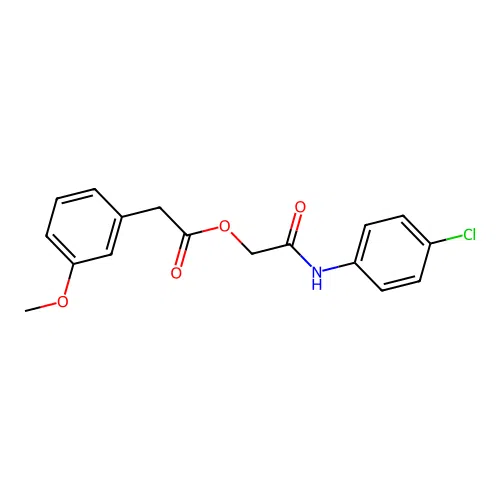 2-[(4-Chlorophenyl)amino]-2-oxoethyl (3-methoxyphenyl)acetate structure