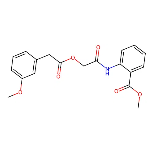 Methyl 2-[({[(3-methoxyphenyl)acetyl]oxy}acetyl)amino]benzoate structure