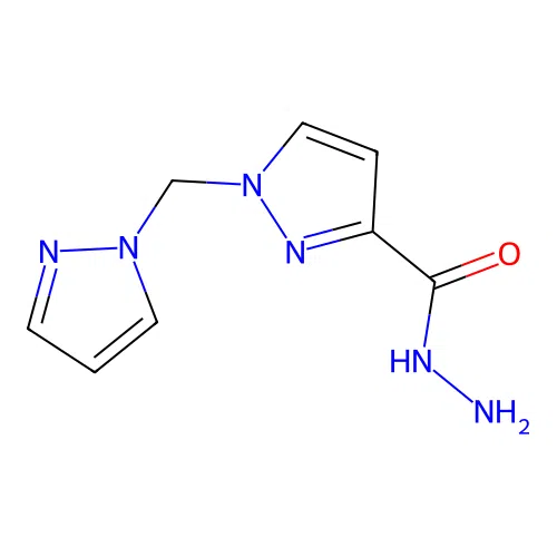 1-(1H-pyrazol-1-ylmethyl)-1H-pyrazole-3-carbohydrazide structure