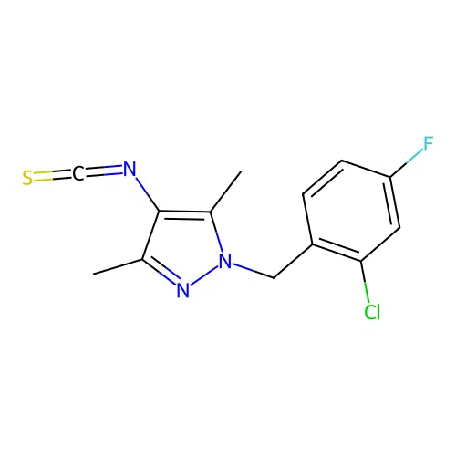 1-(2-Chloro-4-fluoro-benzyl)-4-isothiocyanato-3,5-dimethyl-1H-pyrazole structure