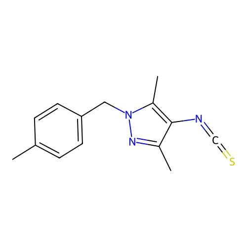 4-Isothiocyanato-3,5-dimethyl-1-(4-methyl-benzyl)-1H-pyrazole structure
