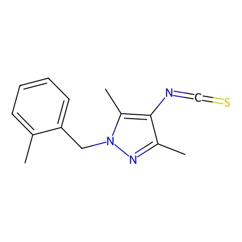 4-Isothiocyanato-3,5-dimethyl-1-(2-methyl-benzyl)-1H-pyrazole structure