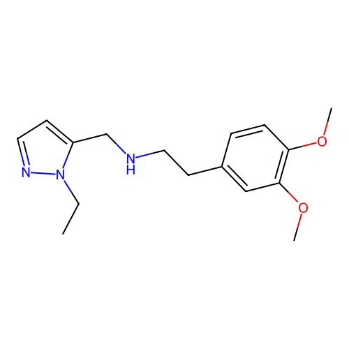 2-(3,4-Dimethoxyphenyl)-N-((1-ethyl-1H-pyrazol-5-yl)methyl)ethanamine structure