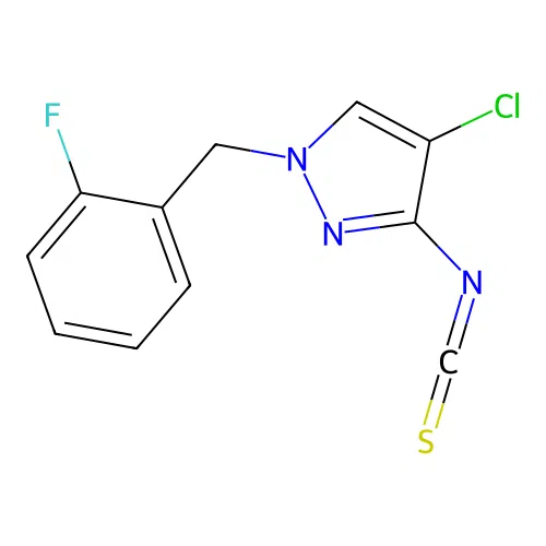 4-Chloro-1-(2-fluoro-benzyl)-3-isothiocyanato-1H-pyrazole structure