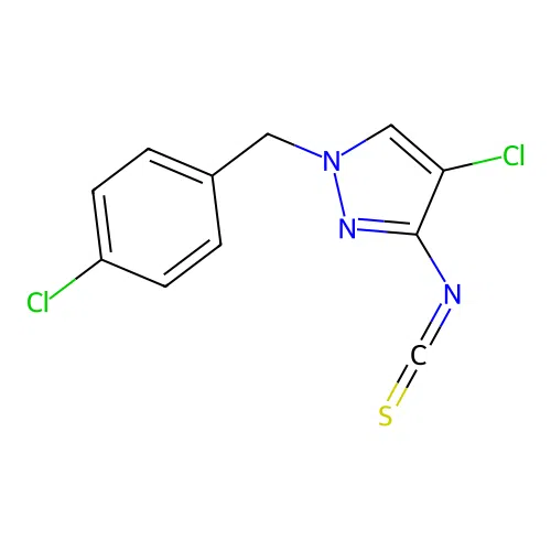 4-chloro-1-(4-chlorobenzyl)-3-isothiocyanato-1H-pyrazole structure