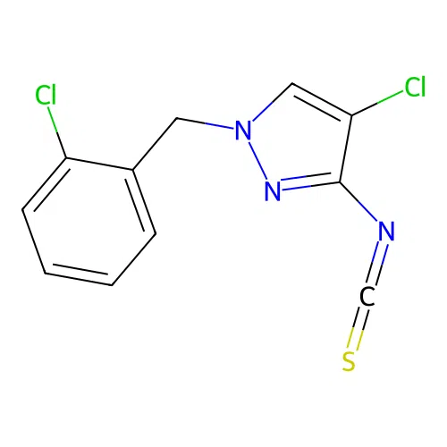 4-chloro-1-(2-chlorobenzyl)-3-isothiocyanato-1H-pyrazole structure