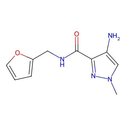 4-amino-N-(furan-2-ylmethyl)-1-methyl-1H-pyrazole-3-carboxamide structure