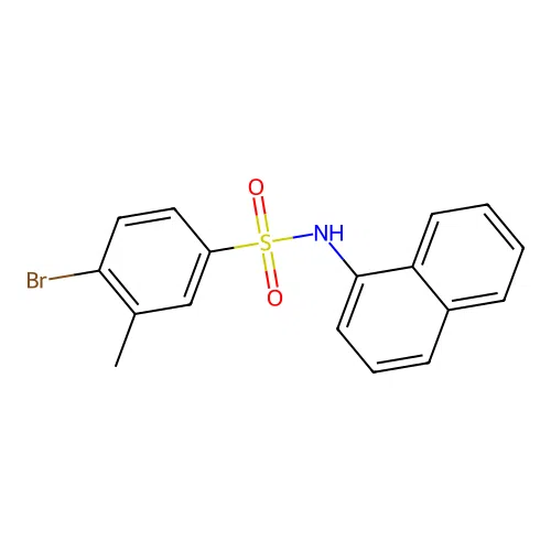 4-bromo-3-methyl-N-naphthalen-1-ylbenzenesulfonamide structure
