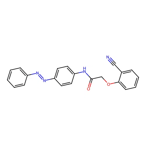 Acetamide, 2-(2-cyanophenoxy)-N-[4-[(1E)-2-phenyldiazenyl]phenyl]- structure
