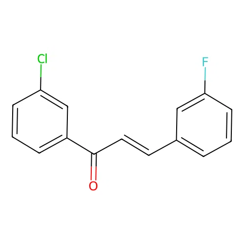 (2E)-1-(3-Chlorophenyl)-3-(3-fluorophenyl)prop-2-en-1-one structure