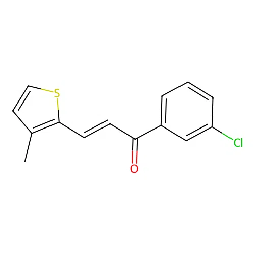 (2E)-1-(3-Chlorophenyl)-3-(3-methylthiophen-2-yl)prop-2-en-1-one structure