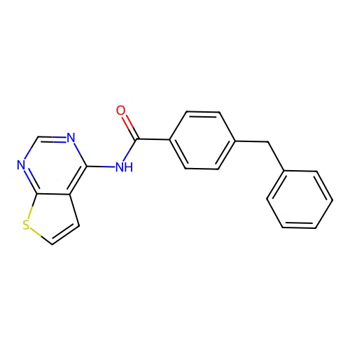 4-Benzyl-N-{thieno[2,3-D]pyrimidin-4-YL}benzamide structure