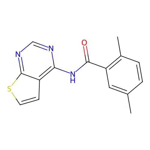 2,5-dimethyl-N-(thieno[2,3-d]pyrimidin-4-yl)benzamide structure