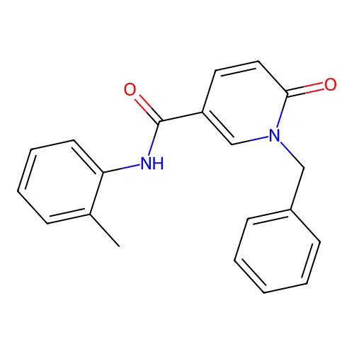 1-benzyl-N-(2-methylphenyl)-6-oxopyridine-3-carboxamide structure