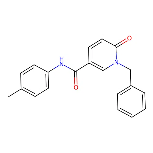 1-benzyl-N-(4-methylphenyl)-6-oxopyridine-3-carboxamide structure