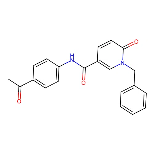 N-(4-acetylphenyl)-1-benzyl-6-oxo-1,6-dihydropyridine-3-carboxamide structure
