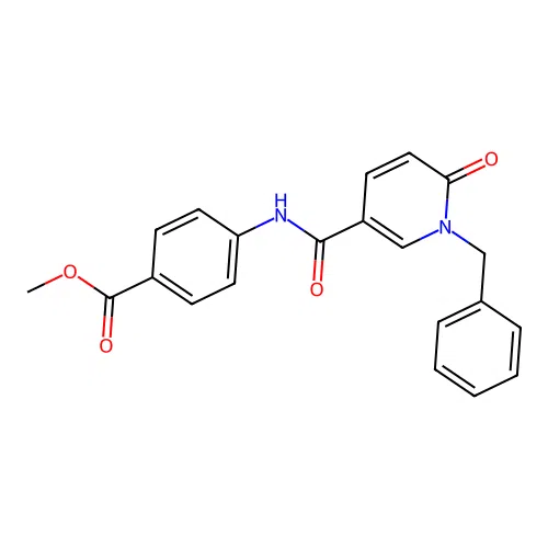 Methyl 4-[(1-benzyl-6-oxopyridine-3-carbonyl)amino]benzoate structure