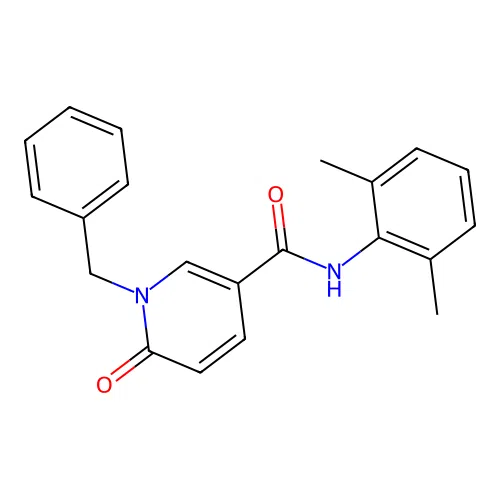 1-benzyl-N-(2,6-dimethylphenyl)-6-oxo-1,6-dihydropyridine-3-carboxamide structure
