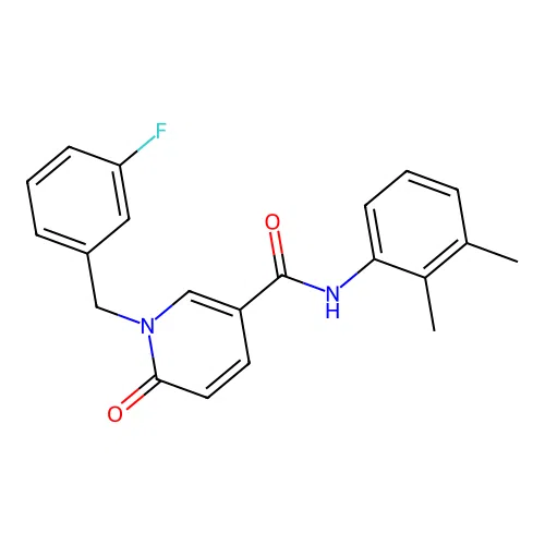 N-(2,3-dimethylphenyl)-1-[(3-fluorophenyl)methyl]-6-oxopyridine-3-carboxamide structure