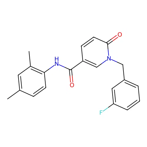 N-(2,4-dimethylphenyl)-1-[(3-fluorophenyl)methyl]-6-oxopyridine-3-carboxamide structure