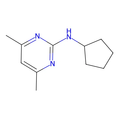 N-cyclopentyl-4,6-dimethylpyrimidin-2-amine structure