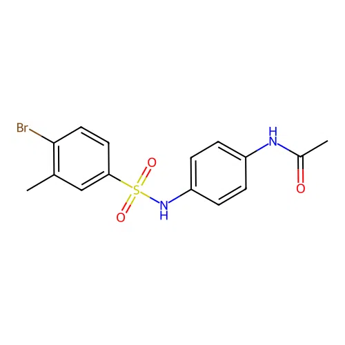 N-[4-[(4-bromo-3-methylphenyl)sulfonylamino]phenyl]acetamide structure