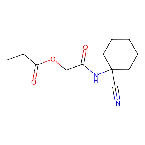 [2-[(1-Cyanocyclohexyl)amino]-2-oxoethyl] propanoate structure