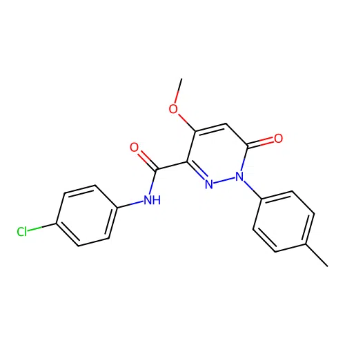 N-(4-chlorophenyl)-4-methoxy-1-(4-methylphenyl)-6-oxopyridazine-3-carboxamide structure