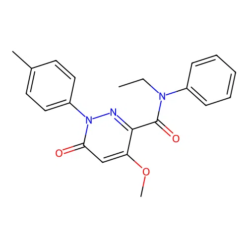 N-ethyl-4-methoxy-1-(4-methylphenyl)-6-oxo-N-phenylpyridazine-3-carboxamide structure