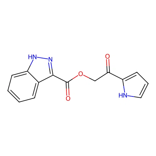 [2-oxo-2-(1H-pyrrol-2-yl)ethyl] 1H-indazole-3-carboxylate structure
