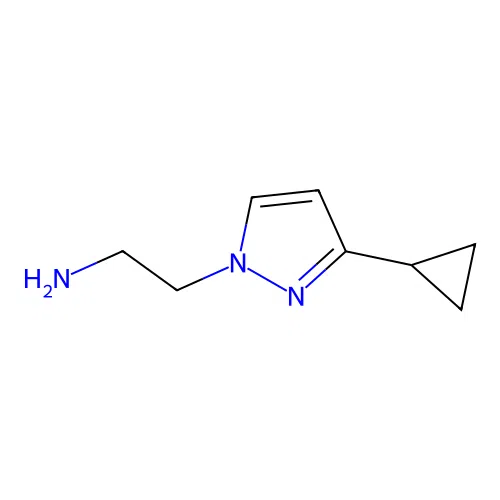 2-(3-Cyclopropylpyrazol-1-yl)ethylamine structure