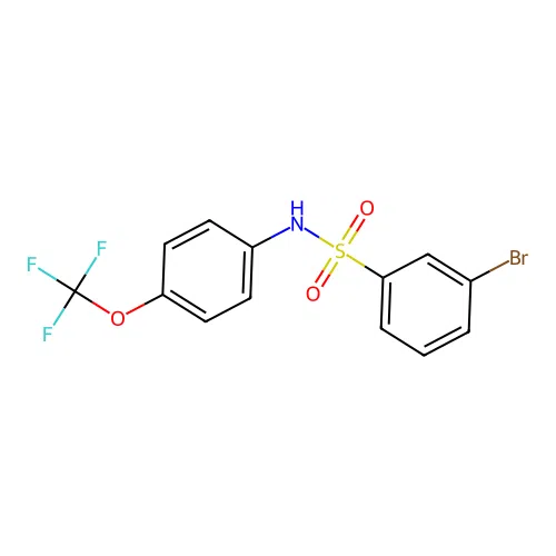 3-bromo-N-[4-(trifluoromethoxy)phenyl]benzenesulfonamide structure