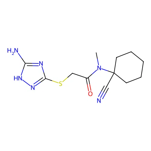 2-[(5-AMINO-4H-1,2,4-TRIAZOL-3-YL)SULFANYL]-N-(1-CYANOCYCLOHEXYL)-N-METHYLACETAMIDE structure