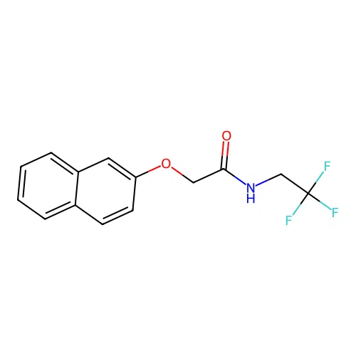 2-naphthalen-2-yloxy-N-(2,2,2-trifluoroethyl)acetamide structure