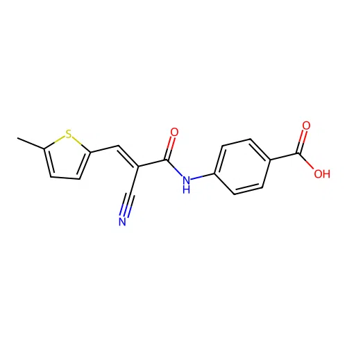 4-[[(E)-2-cyano-3-(5-methylthiophen-2-yl)prop-2-enoyl]amino]benzoic Acid structure