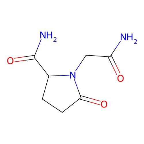 1-(2-Amino-2-oxoethyl)-5-oxopyrrolidine-2-carboxamide structure