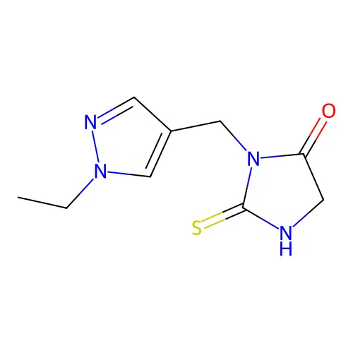 3-(1-Ethyl-1H-pyrazol-4-ylmethyl)-2-thioxo-imidazolidin-4-one structure