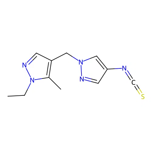 1-Ethyl-4-(4-isothiocyanato-pyrazol-1-ylmethyl)-5-methyl-1H-pyrazole structure