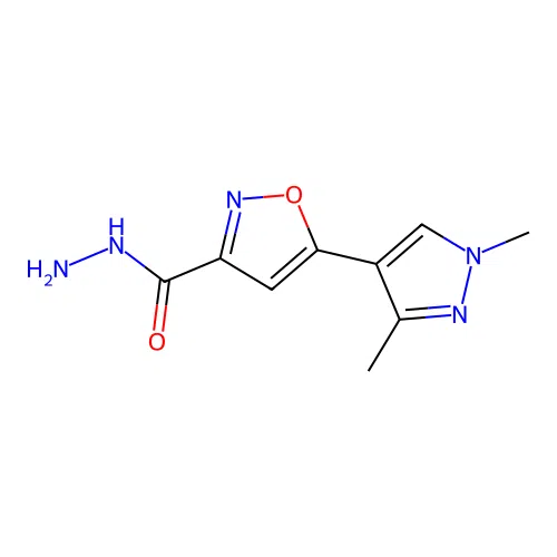 5-(1,3-Dimethyl-1H-pyrazol-4-yl)isoxazole-3-carbohydrazide structure