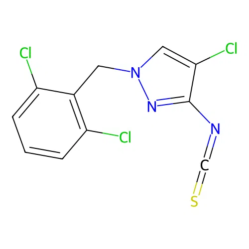 4-chloro-1-(2,6-dichlorobenzyl)-3-isothiocyanato-1H-pyrazole structure
