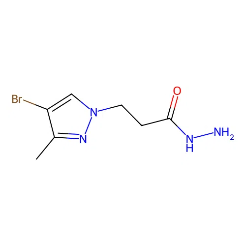 3-(4-bromo-3-methyl-1H-pyrazol-1-yl)propanehydrazide structure