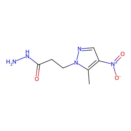 3-(5-methyl-4-nitro-1H-pyrazol-1-yl)propanehydrazide structure