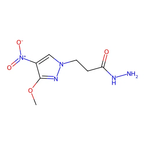 3-(3-methoxy-4-nitro-1H-pyrazol-1-yl)propanohydrazide structure