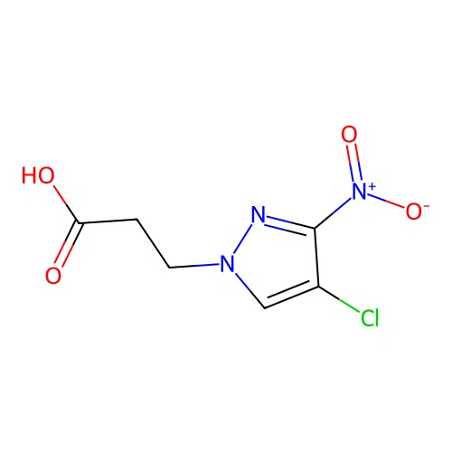 3-(4-chloro-3-nitro-1H-pyrazol-1-yl)propanoic acid structure