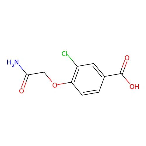 4-(2-Amino-2-oxoethoxy)-3-chlorobenzoic acid structure