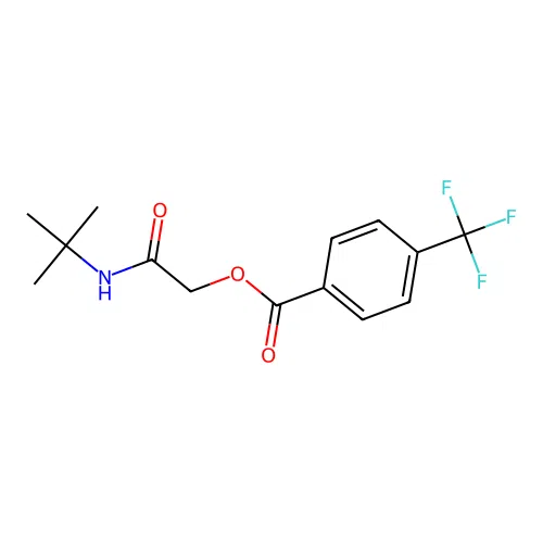 2-(Tert-butylamino)-2-oxoethyl 4-(trifluoromethyl)benzoate structure