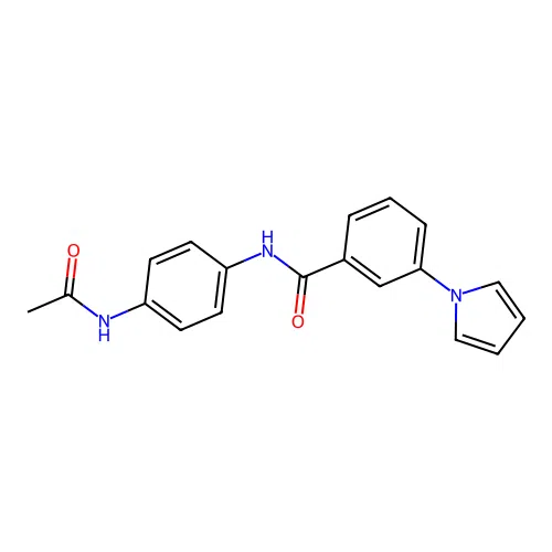 N-[4-(acetylamino)phenyl]-3-(1H-pyrrol-1-yl)benzamide structure